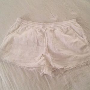 NWOT white linen shorts!
